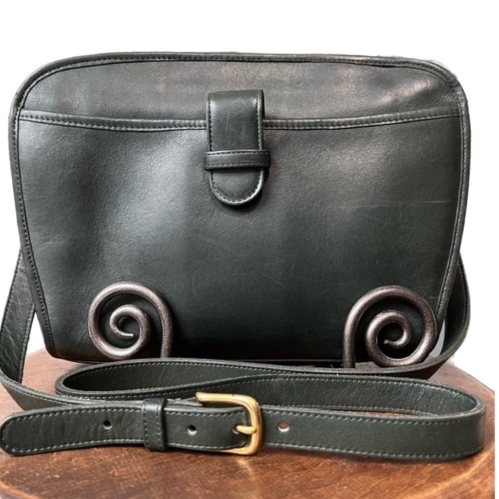Vintage Coach Purse #9895 Brighton Bag Forest Green EUC